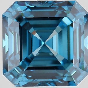 Asscher Cut Fancy Vivid Blue Color IGI Certified VVS/VS Loose 1-20 Carats Lab Grown Diamond