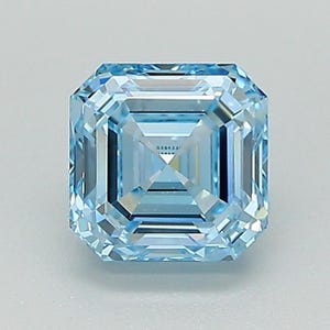 Asscher Cut Fancy Vivid Blue Color IGI Certified VVS/VS Loose 1-20 Carats Lab Grown Diamond