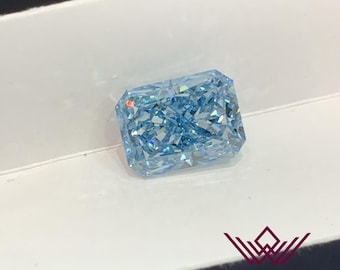 Radiant Cut Blue Color IGI Certified VVS/VS Loose 1-20 Carats Lab Grown Diamond
