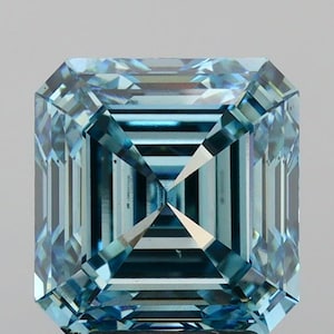 Asscher Cut Fancy Vivid Blue Color IGI Certified VVS/VS Loose 1-20 Carats Lab Grown Diamond