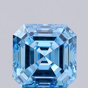 Asscher Cut Fancy Vivid Blue Color IGI Certified VVS/VS Loose 1-20 Carats Lab Grown Diamond