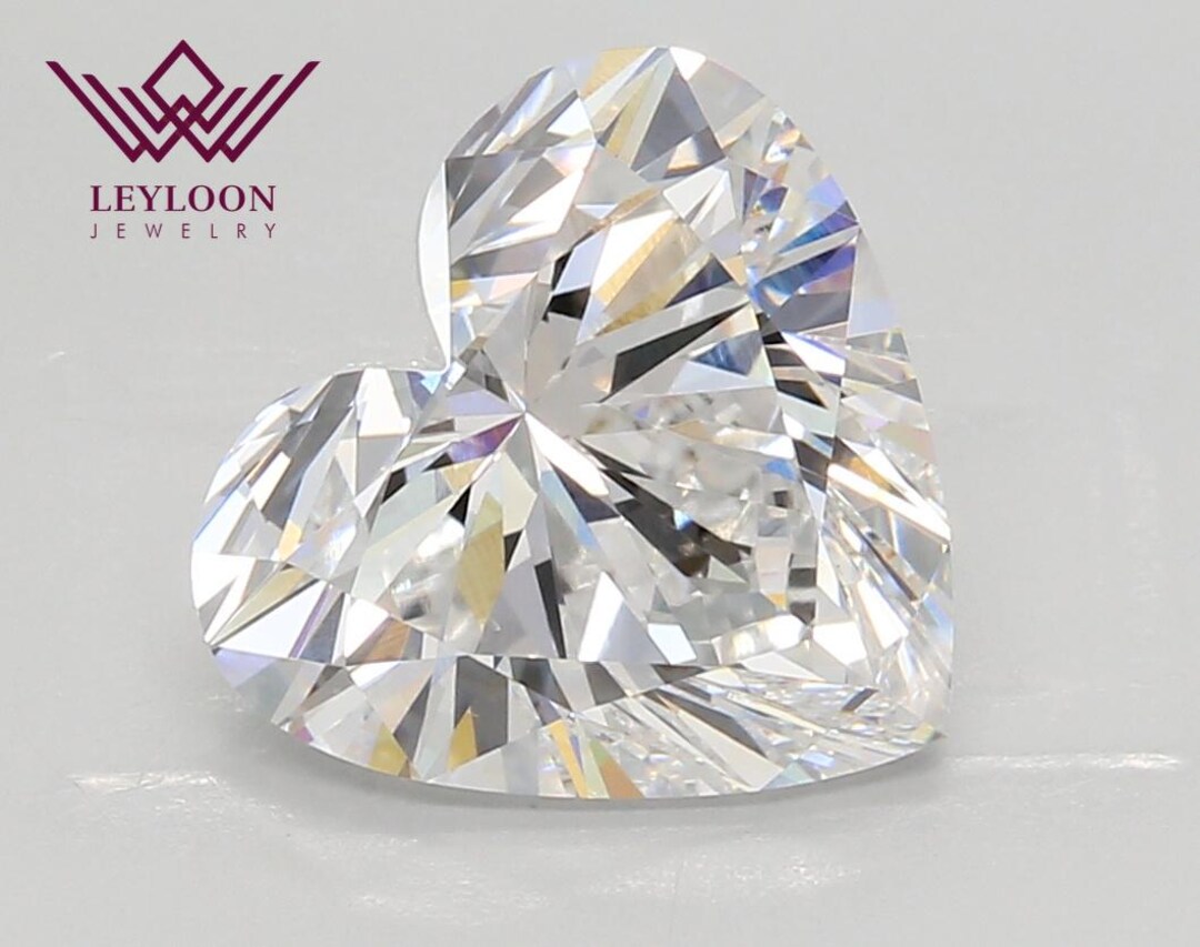 Heart Cut D Colorless IGI Certified VVS/VS Loose 1-20 Carats Lab Grown ...