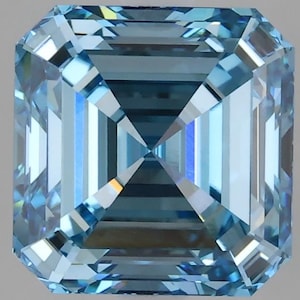 Asscher Cut Fancy Vivid Blue Color IGI Certified VVS/VS Loose 1-20 Carats Lab Grown Diamond