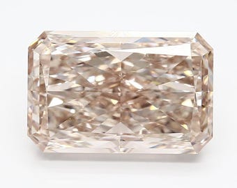 Radiant Cut Light Brownish Pink Lab Grown Diamond, VVS/VS, IGI Certified