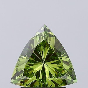 RARE Trillion Cut 1.20 Carat Fancy Green IGI Certified VS2 Loose Lab Grown Diamond