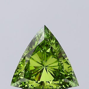 RARE Trillion Cut 1.00 Carat Fancy Green IGI Certified VVS2 Loose Lab Grown Diamond