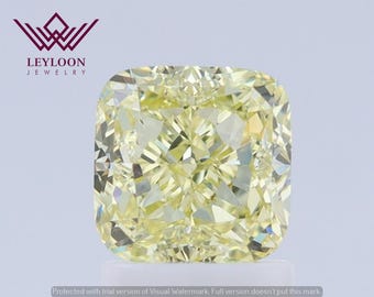 Natural GIA Cushion Cut Fancy Light Yellow 1.53 Carat VS1 Loose Diamond
