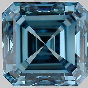 Asscher Cut Fancy Vivid Blue Color IGI Certified VVS/VS Loose 1-20 Carats Lab Grown Diamond