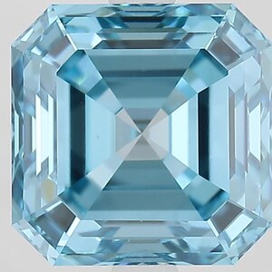 Asscher Cut Fancy Vivid Blue Color IGI Certified VVS/VS Loose 1-20 Carats Lab Grown Diamond