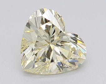 Heart Cut Fancy Light Yellow Lab Grown Diamond, IGI Certified