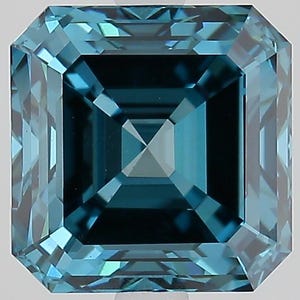Asscher Cut Fancy Vivid Blue Color IGI Certified VVS/VS Loose 1-20 Carats Lab Grown Diamond