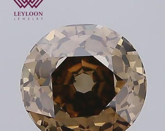 Natural GIA Round Old European Cut 2.00 Carat Fancy Brown SI1 Loose Diamond
