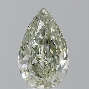 Natural GIA Pear Cut 2 Carat Fancy Green VS1 Loose Diamond