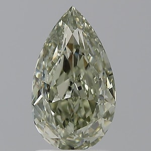 Natural GIA Pear Cut 1.51 Carat Fancy Green VVS2 Loose Diamond