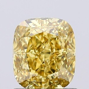 Elongated Cushion Cut Fancy Vivid Yellow Color VVS/VS IGI Certified Loose 1-20 Carats Lab Grown Diamond