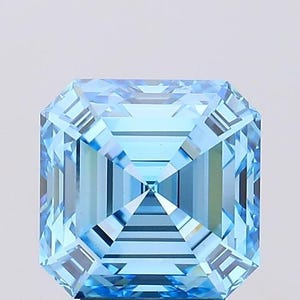 Asscher Cut Fancy Vivid Blue Color IGI Certified VVS/VS Loose 1-20 Carats Lab Grown Diamond