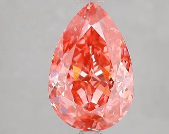 Pear Cut Fancy Vivid Pink Color VVS/VS IGI Certified Loose 1-20 Carats Lab Grown Diamond