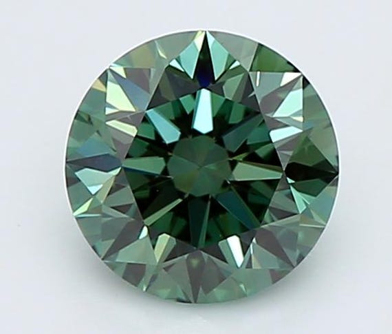 Round Cut Fancy Vivid Green Color VVS/VS IGI Certified Loose 1-20 Carats  Lab Grown Diamond