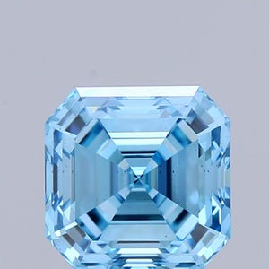 Asscher Cut Fancy Vivid Blue Color IGI Certified VVS/VS Loose 1-20 Carats Lab Grown Diamond