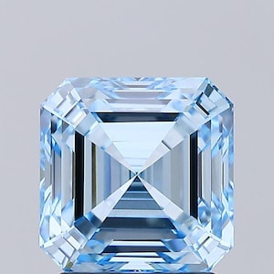 Asscher Cut Fancy Intense Blue Color IGI Certified VVS/VS Loose 1-20 Carats Lab Grown Diamond
