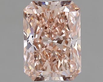 Radiant Cut Intense Pink Lab Grown Diamond, VVS/VS Clarity (IGI Certified)