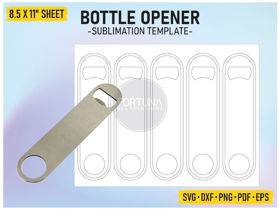 Blank Sublimation Template for Bartender Bottle Opener SVG Cut File Vector  Cricut Dxf Png Pdf Eps 