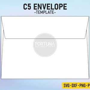 C5 封筒テンプレート SVG カットファイル ベクター Cricut PNG Dxf Eps
