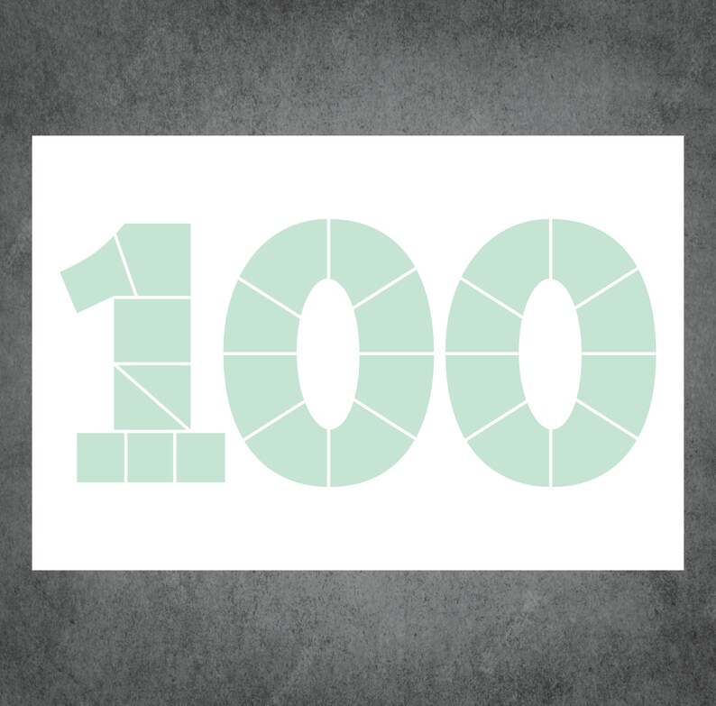 Number 100th 100th Birthday Number Photo Collage PDF / Pic Collage / Image Collage ...