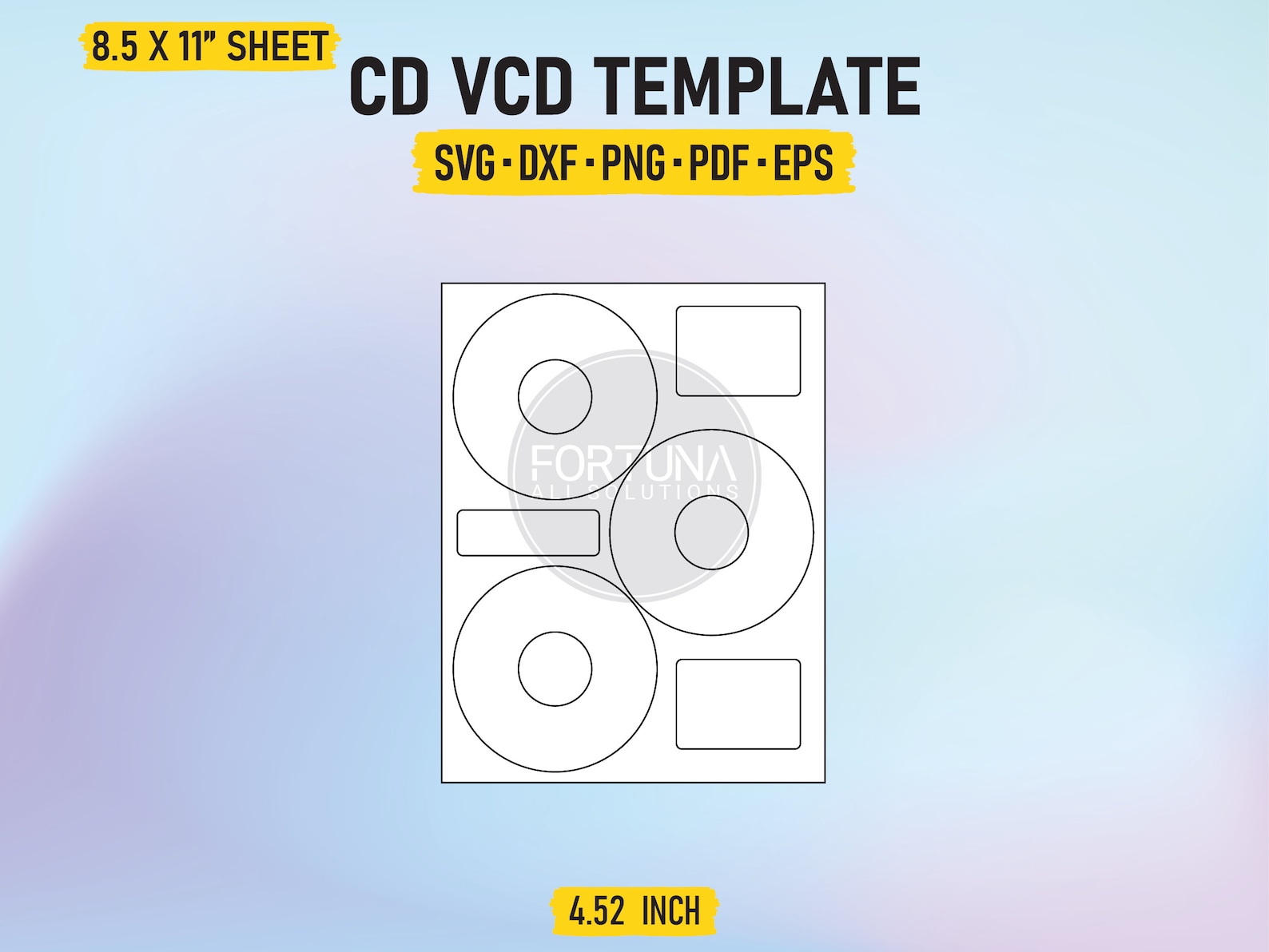 CD DVD Disc Blu-ray Label Template SVG Cut File Vector Cricut | Etsy