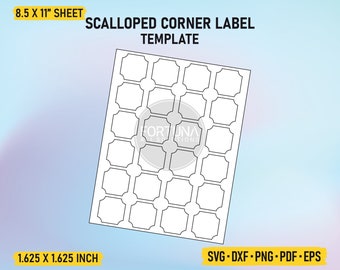 Octagon Label Template SVG Cut File Vector Cricut Png Dxf Eps - Etsy