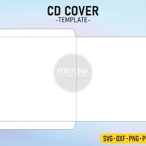 Blank CD / DVD Cover Template SVG Cut File Vector Cricut Png Dxf Eps