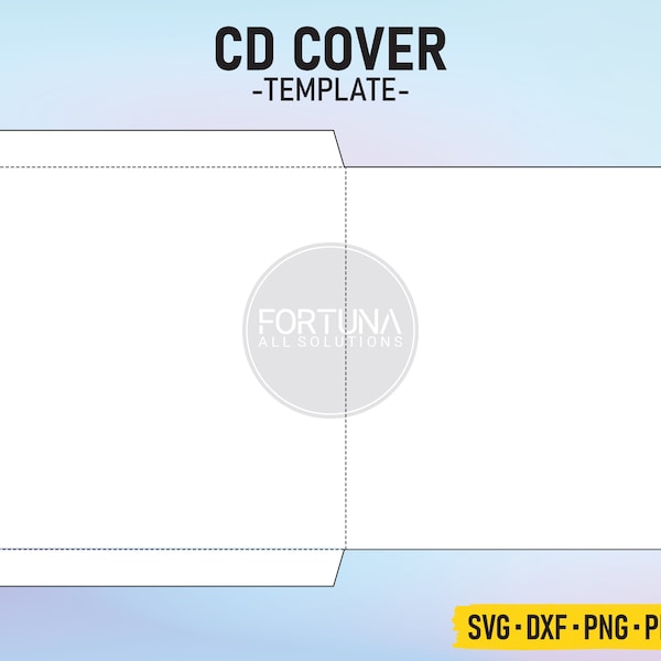 Blank CD / DVD Cover Template SVG Cut File Vector Cricut Png Dxf Eps