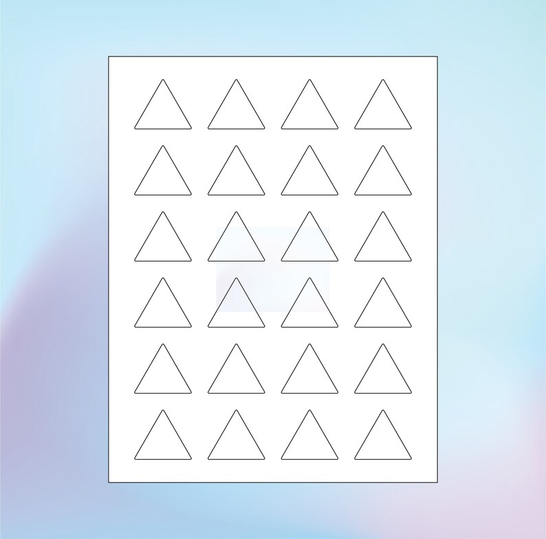 1.5 X 1.299 Inch Triangle Label Template SVG Cut File Vector - Etsy