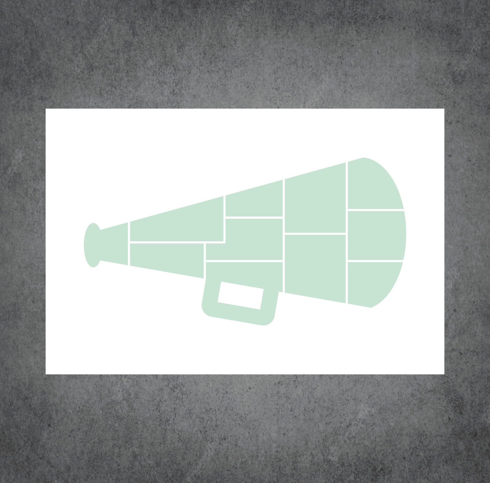Megaphone Flash Card.pdf Cheerleading Cheerleader Megaphone Photo Collage Template Canva PDF ...