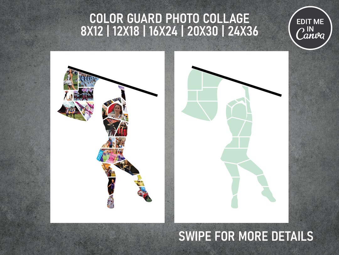Color Guard Photo Collage PDF / Pic Collage / Image Collage Canva ...