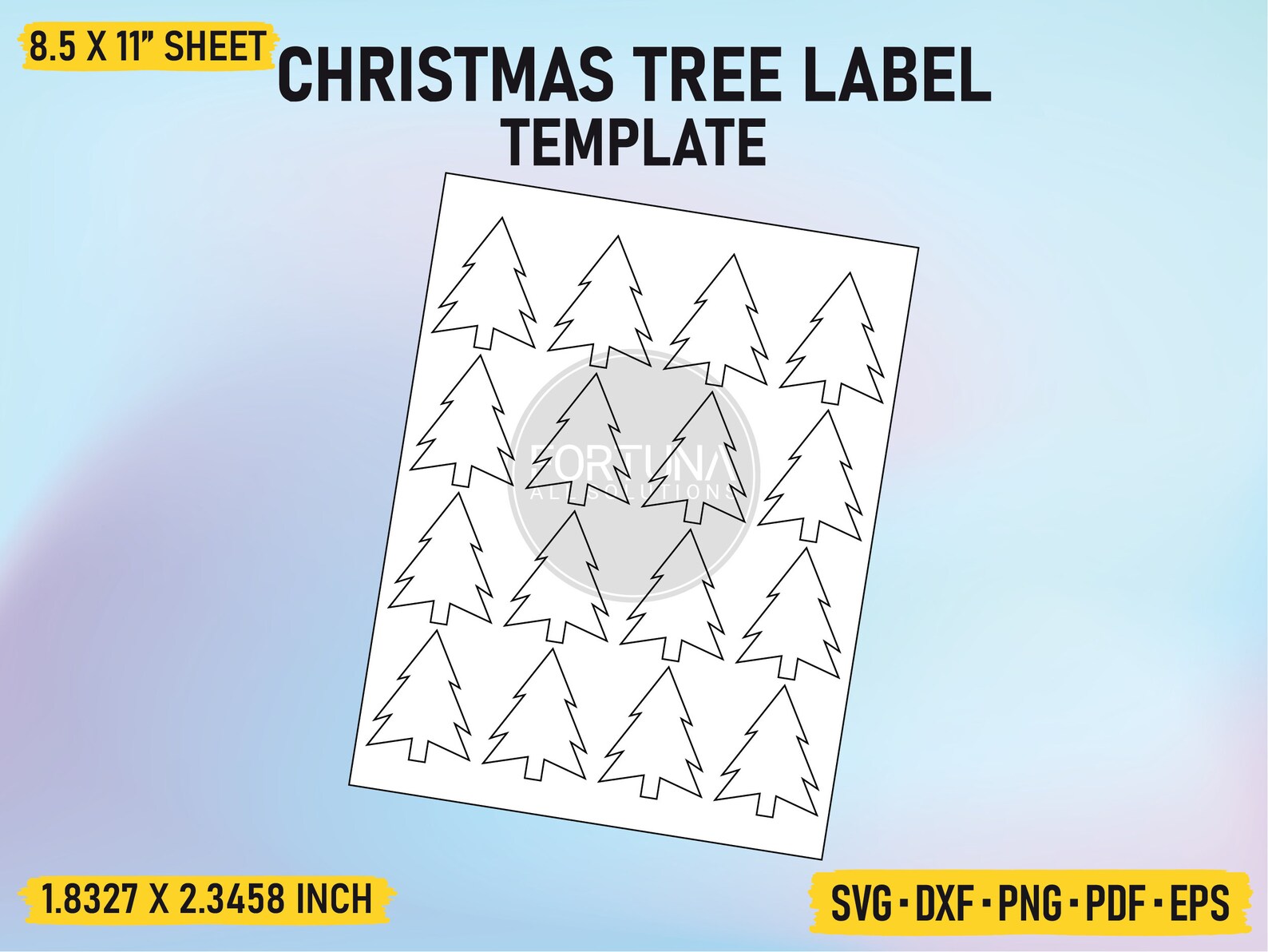 Christmas Tree Label Template SVG Cut File Vector Cricut Png - Etsy