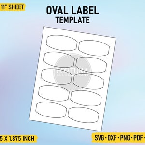 Oval | Soap | Specialty | Honey Jar | Decorative Label Template SVG Cut File Vector Cricut Png Dxf Eps PDF
