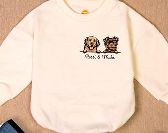 Custom Dog Name Baby Romper, New Best Friend Bodysuit