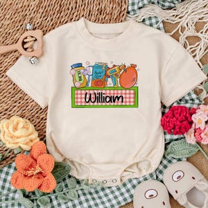 Custom Name Boy Beach Baby Romper, Summer Baby Bodysuit, Summer Bum Clothes, Baby Shower Gift, Newborn Clothes, Vacation baby clothes