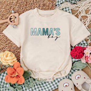 Boy Mama&#39;s Boy Bubble Romper, Mama Boy Baby clothes, Boy Baby Clothes, Mom and Son Outfit, Mothers Day Gift,  Baby Shower Gift for Boy