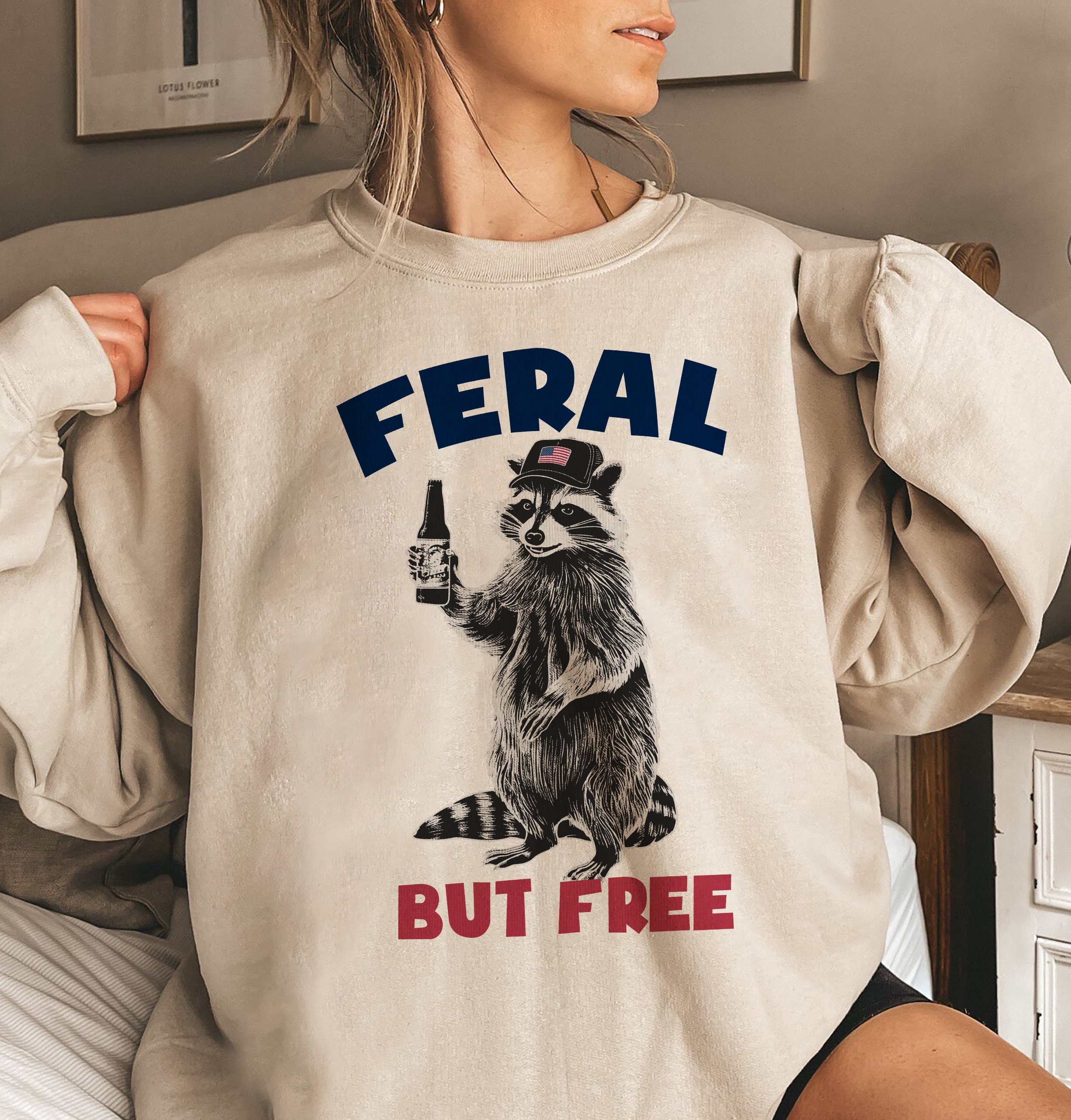 Racoon Shirts 4th Of July Shirt Funny Independence Day Shirt Raccoon Feral  And Free, image size:2453x2564
