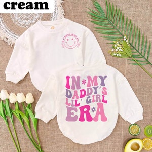 In My Daddy&#39;s Lil Girl Era Romper, Daddy & Me Bodysuit Shirt,Romper Sweatshirt for Baby Girl ,Baby Outfit,Daddy&#39;s Girl Tee, Fathers Day Gift