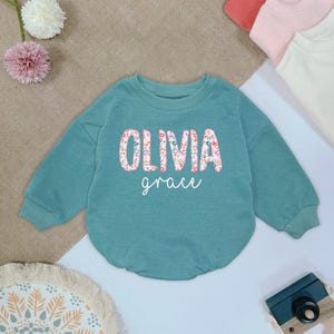 Personalized Baby Girl Bubble Romper: Summer Infant Outfit