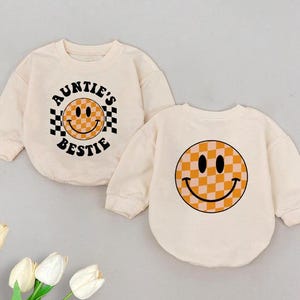Auntie&#39;s Bestie Romper, Baby Romper, Newborn Romper, Gift from Aunt, Auntie Baby Shirt, Pregnancy Announcement For Baby,Gift  Baby Clothes