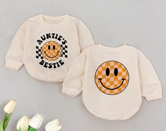 Auntie&#39;s Bestie Romper, Baby Romper, Newborn Romper, Gift from Aunt, Auntie Baby Shirt, Pregnancy Announcement For Baby,Gift  Baby Clothes