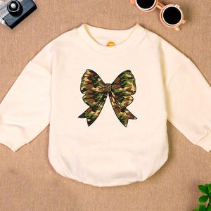 Camo Coquette Bow Baby Romper, Old School Camo Baby Bodysuit, Duck Hunting Camo, Hunters Wife, Girls Camo Baby Clothes, Baby Shower Gift