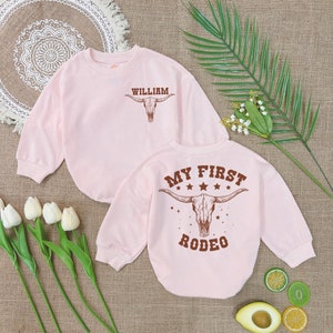 Custom My First Rodeo Baby Romper, Cowboy Birthday Outfit - Etsy