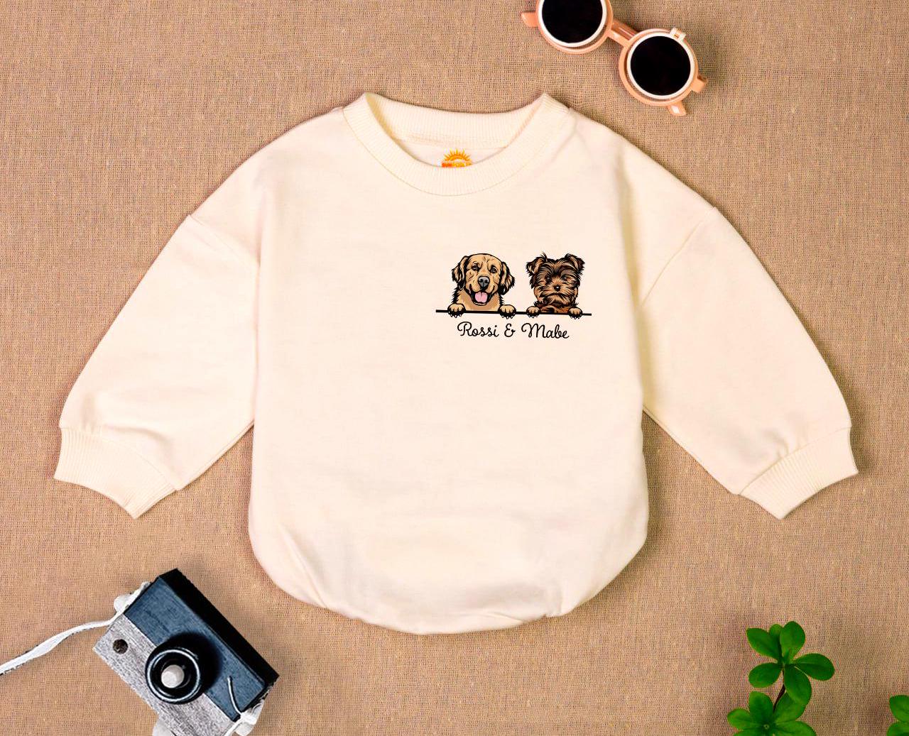Custom Dogs New Best Friend Baby Romper, Personalized New Best Friend Baby Romper, Dog Name Baby Clothes,Gift Dog Best Friend Baby BodySuit