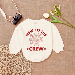 New To The Crew romper, New To The Crew Baby Romper, New To The Romper Sweatshirt, Baby Shower Gift, New To The Crew Gift Baby Outfit