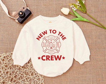 New To The Crew Baby Romper, Firefighter Gift